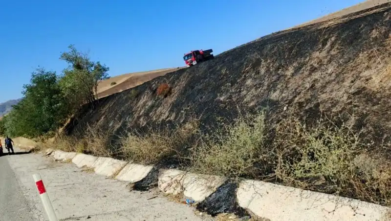 Elazığ’da Fırtınaya Rağmen Otluk Yangınına Hızlı Müdahale