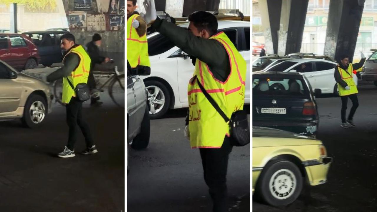 Suriye'de trafik kontrolleri gönüllüler tarafından yapıldı